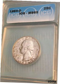 【極美品/品質保証書付】 アンティークコイン コイン 金貨 銀貨 [送料無料] 1964 D 25c Washington Quarter (SILVER), ICG MS65