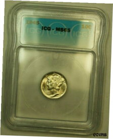 【極美品/品質保証書付】 アンティークコイン コイン 金貨 銀貨 [送料無料] 1945 Silver Mercury Dime 10c Coin ICG MS-65 HHH