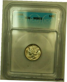 【極美品/品質保証書付】 アンティークコイン コイン 金貨 銀貨 [送料無料] 1945 Silver Mercury Dime 10c Coin ICG MS-65 CCC