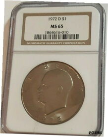 【極美品/品質保証書付】 アンティークコイン コイン 金貨 銀貨 [送料無料] 1972 D NGC MS65 DOLLAR