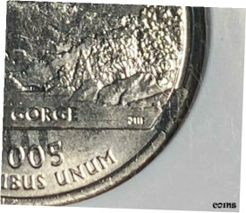 【極美品/品質保証書付】 アンティークコイン コイン 金貨 銀貨 [送料無料] 2005-P West Virginia Quarter NGC MS65 Big Reverse Cud Error Best Price Ebay CHN