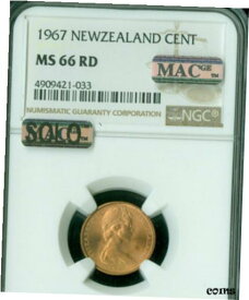 【極美品/品質保証書付】 アンティークコイン コイン 金貨 銀貨 [送料無料] 1967 NEW ZEALAND CENT NGC MS-66 RD PQ MAC SOLO FINEST SPOTLESS *