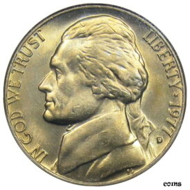 【極美品/品質保証書付】 アンティークコイン コイン 金貨 銀貨 [送料無料] 1977-D Jefferson Nickel NGC MS66