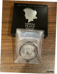 č 2021 s[X Vo[ _[ 100 NLO MS 69 PCGS SWUS Mint 2021 Peace Silver Dollar 100th Anniversary MS 69 PCGS SW