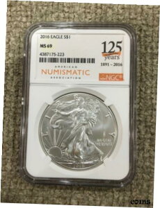 NGC ANA 125 NLO 2016 MS 69 AJ Vo[ C[ONGC ANA 125 Anniversary 2016 MS 69 American Silver Eagle