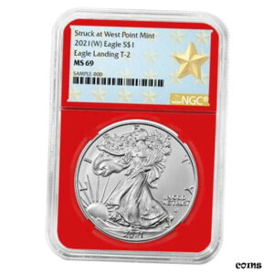 2021 (W) $1 ^Cv 2 AJ Vo[ C[O NGC MS69 EGXg |Cg X^[ x bh RA2021 (W) $1 Type 2 American Silver Eagle NGC MS69 West Point Star Label Red Core