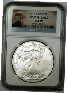 2013 $1 AJ݃C[Od݂ NGC MS-69 [X2013 $1 American Silver Eagle Coin First Releases NGC MS-69