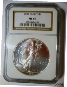 1992 NGC MS 69 1 IXBAJVo[C[OnRCAiCXFRC1992 NGC MS 69 1 OZ. American Silver Eagle Bullion Coin, Nice Certified Coin