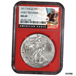 2017 $1 AJ Vo[ C[O NGC MS69 [X ubN ER x bh RA2017 $1 American Silver Eagle NGC MS69 Early Releases Black ER Label Red Core