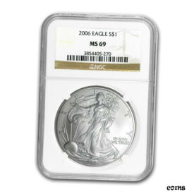 【極美品/品質保証書付】 アンティークコイン コイン 金貨 銀貨 [送料無料] 2006 Silver American Eagle MS-69 NGC - SKU #23669