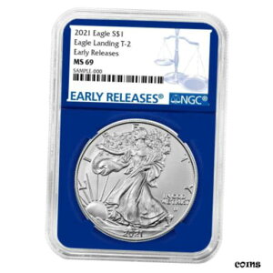 2021 $1 ^Cv 2 AJ Vo[ C[O NGC MS69 ER u[ x u[ RA2021 $1 Type 2 American Silver Eagle NGC MS69 ER Blue Label Blue Core