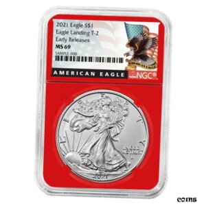 2021 $1 ^Cv 2 AJ Vo[ C[O NGC MS69 ER ubN x bh RA2021 $1 Type 2 American Silver Eagle NGC MS69 ER Black Label Red Core