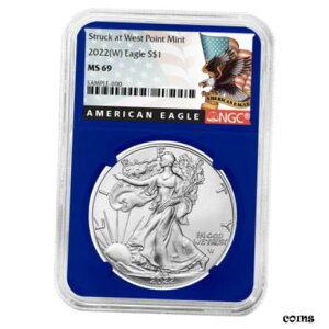 2022 (W) $1 AJ Vo[ C[O NGC MS69 ubN x u[ RA2022 (W) $1 American Silver Eagle NGC MS69 Black Label Blue Core