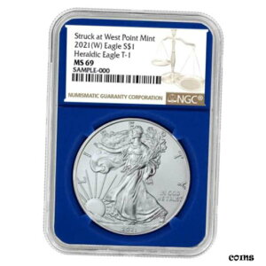 2021 (W) $1 ^Cv 1 AJ Vo[ C[O NGC MS69 uE x u[ RA2021 (W) $1 Type 1 American Silver Eagle NGC MS69 Brown Label Blue Core