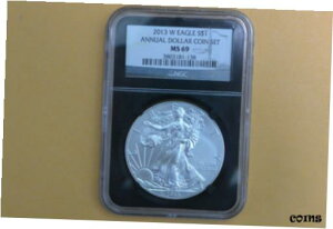2013-W o[jbV Vo[ C[O NGC MS69 UNC (2013 NԃhZbg)2013-W Burnished Silver Eagle NGC MS69 UNC (2013 Annual Dollar Set)