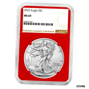 2022 $1 AJ Vo[ C[O NGC MS69 uE x bh RA2022 $1 American Silver Eagle NGC MS69 Brown Label Red Core