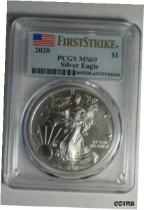 2020 Vo[ C[O t@[Xg XgCN PCGS MS69 (Cg X|bg)2020 Silver Eagle First Strike PCGS MS69 ( Light Spots )