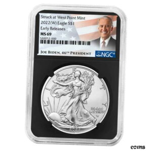 2022 (W) $1 AJ Vo[ C[O NGC MS69 ER oCf x g RA2022 (W) $1 American Silver Eagle NGC MS69 ER Biden Label Retro Core