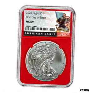 2020 $1 AJ Vo[ C[O NGC MS69 FDI ubN x bh RA2020 $1 American Silver Eagle NGC MS69 FDI Black Label Red Core