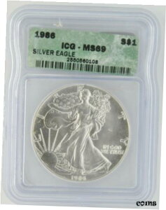 1986 S Vo[ AJ C[O 1 IX US RC ICG MS69  Nxt1986 S Silver American Eagle 1 OZ US Coin ICG MS69 Uncirculated First Year Date