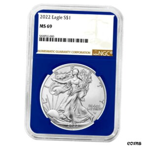2022 $1 AJ Vo[ C[O NGC MS69 uE x u[ RA2022 $1 American Silver Eagle NGC MS69 Brown Label Blue Core