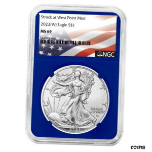 2022 (W) $1 AJ Vo[ C[O NGC MS69 tbO x u[ RA2022 (W) $1 American Silver Eagle NGC MS69 Flag Label Blue Core