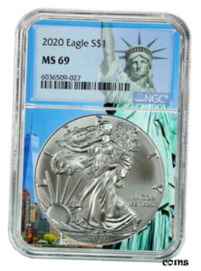 2020 1IX Vo[ AJ C[O NGC MS69 - Ȑ_RA2020 1oz Silver American Eagle NGC MS69 - Statue Of Liberty Core
