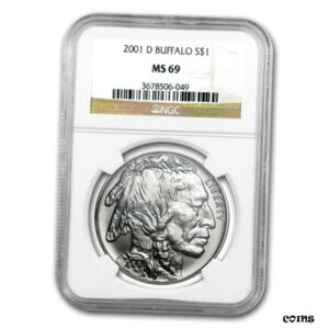 2001-D obt@[ $1 Vo[ R MS-69 NGC - SKU #147592001-D Buffalo $1 Silver Commem MS-69 NGC - SKU #14759