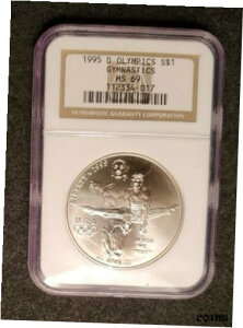 1995-D NGC MS69 IsbN̑LO1995-D NGC MS69 Olympics Gymnastics Commemorative Silver Dollar