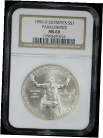 【極美品/品質保証書付】 アンティークコイン コイン 金貨 銀貨 [送料無料] 1996 D OLYMPICS PARALYMPICS COMMEMORATIVE $1 NGC MS69 - 07653