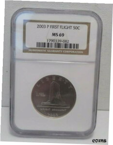 2003 P sLO n[t_[/50c NGC MS 692003 P First Flight Commemorative Half Dollar/50c NGC MS 69