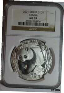 2001 `Ci p_ MS69 NGC #006 Cgg[2001 China Panda MS69 NGC #006 Light Tone