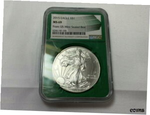 2015 AJ Vo[ C[O MS69 NGC O[ RA čǐ {bNX2015 American Silver Eagle MS69 NGC Green Core from US Mint Sealed Box