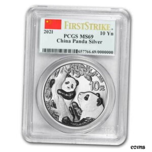 2021  30 O Vo[ p_ MS-69 PCGS (FSAtbO x) - SKU#2237412021 China 30 gram Silver Panda MS-69 PCGS (FS, Flag Label) - SKU#223741