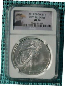 2013 Silver Eagle NGC [X MS69 - uEaglevx2013 Silver Eagle NGC First Releases MS69 - "Eagle" label