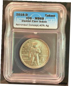 ICG MS69 2019-D _jG J[ A|Fsm RZvg n[t_[ [Cg ~gICG MS69 2019-D Daniel Carr Apollo Astronaut Concept Half Dollar MoonLight Mint