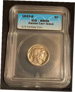 ICG MS69 1932-S obt@[ CfBA wbh jbP - _jG J[ [Cg ~g COA tICG MS69 1932-S Buffalo Indian Head Nickel - Daniel Carr MoonLight Mint with COA