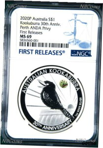 2020N30NBNbJo 1 IX Vo[ RC JK[ pE vB NGC MS69 ANDA BL FR2020 30th Ann. Kookaburra 1oz Silver Coin Kangaroo Paw Privy NGC MS69 ANDA BL FR