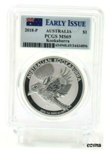 RC t@C Vo[ v[t 2018 I[XgA NbJo $1 1IX Xu MS69Coin Fine Silver Proof 2018 Australia Kookaburra $1 1oz slabbed MS69