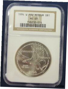 1994 W ߗًLOh - NGC MS 691994 W POW Museum Commemorative Silver Dollar - NGC MS 69