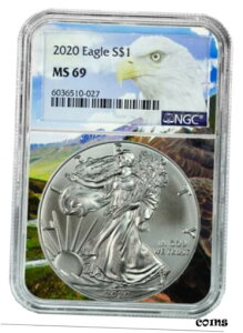 2020 1IX Vo[ AJ C[O NGC MS69 - C[O RA2020 1oz Silver American Eagle NGC MS69 - Eagle Core