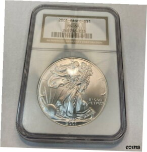 2001 AJ Vo[ C[O 1 IX݁ANGC MS692001 American Silver Eagle 1oz Silver Coin , NGC MS69