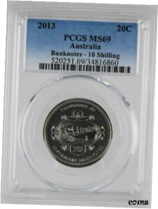2013 I[XgA 20C  10 VO PCGS  MS69 f炵2013 Australia 20C Banknotes 10 Shilling PCGS Graded MS69 Superb Gem