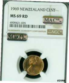 【極美品/品質保証書付】 アンティークコイン コイン 金貨 銀貨 [送料無料] 1969 NEW ZEALAND CENT NGC MS-69 RD PQ MAC SOLO FINEST SPOTLESS RARE *