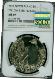 【極美品/品質保証書付】 アンティークコイン コイン 金貨 銀貨 [送料無料] 2011 NEW ZEALAND $5 DOLLAR PENGUIN NGC MS69 SOLO MAC SPOTLESS 2000 MINTED.