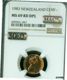 【極美品/品質保証書付】 アンティークコイン コイン 金貨 銀貨 [送料無料] 1983 NEW ZEALAND CENT NGC MS-69 RD DPL MAC SOLO FINEST GRADE SPOTLESS *