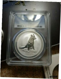 【極美品/品質保証書付】 アンティークコイン コイン 金貨 銀貨 [送料無料] 2006 $1 LUNAR YEAR OF DOG 1 Oz. SILVER COIN AUSTRALIA PCGS MS69 pop 26