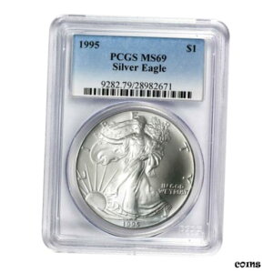 1995 $1 AJ Vo[ C[O MS69 PCGS1995 $1 American Silver Eagle MS69 PCGS