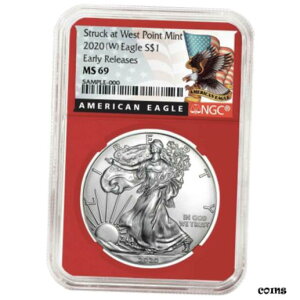 2020 (W) $1 AJ Vo[ C[O NGC MS69 ubN ER x bh RA2020 (W) $1 American Silver Eagle NGC MS69 Black ER Label Red Core