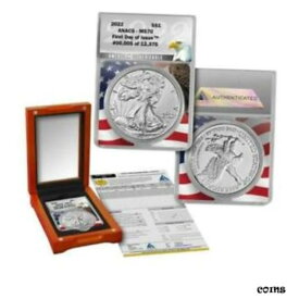 【極美品/品質保証書付】 アンティークコイン コイン 金貨 銀貨 [送料無料] 2022 ANACS MS 70 Type-2 American Silver Eagle Limited Edition of 12,375